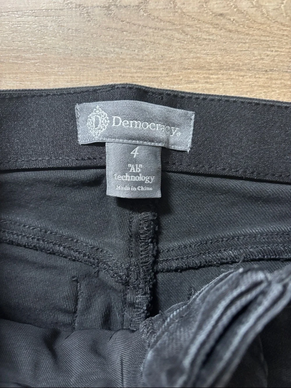 Democracy Straight Black Leg Jeans Ab Technology Solution